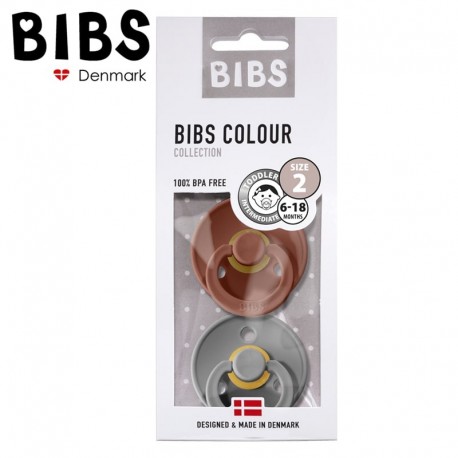 BIBS 2-pack M kolor Rust/Smokey smoczek uspokajający kauczuk Hevea