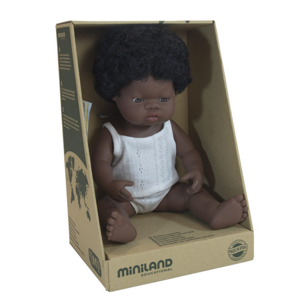 MINILAND lalka dziewczynka Afrykanka 38 cm