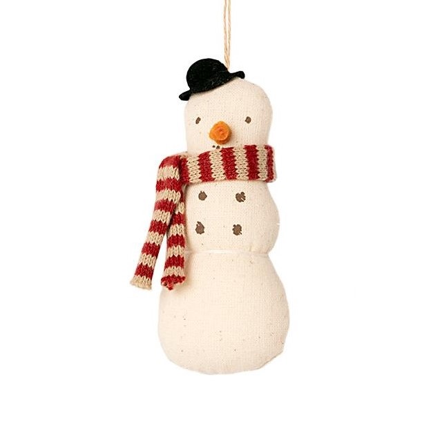 MAILEG ozdoba choinkowa bawełniany Bałwanek 1 szt - Snowman ornament