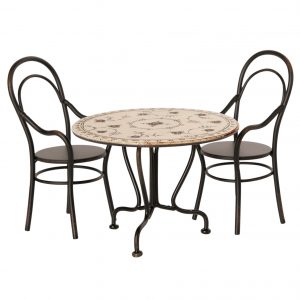 MAILEG zestaw do jadalni stół z 2 krzesłami - Dining table set w. 2 chairs