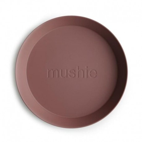 Mushie - 2 talerzyki Round Woodchuck