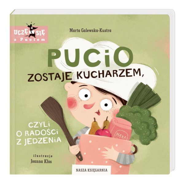 Kiedy Pucio wychodzi z restauracji z przepisem na pyszne placuszki, wiadomo, że szykuje się rodzinne gotowanie. Jeszcze tylko szybkie zakupy i można przystąpić do pracy. A ile przy tym zabawy! Każdy ma swoje zadanie: tata kroi owoce, Pucio miesza, a Misia dosypuje do miski kolejne składniki. I podwieczorek zaraz gotowy! 