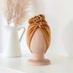 Looks by LUKS dziecięcy Turban No.1 Velvet Golden Ochre