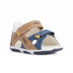 GEOX sandały dziecięce TAPUZ Boy kolor CARAMEL/NAVY - obrazek 2