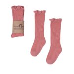 MAMA'S FEET Podkolanówki Dziecięce Mono Baby - Brudny Róż
