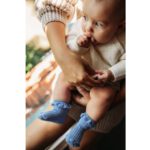 MAMA'S FEET Skarpetki Dziecięce MONO BABY niebieskie - obrazek 2
