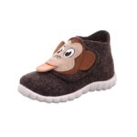 SUPERFIT oddychające kapcie FILCOWE z zapięciem na rzep HAPPY Małpka