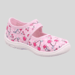 SUPERFIT oddychające kapcie dziewczęce do przedszkola BELINDA Wisienki - obrazek 4