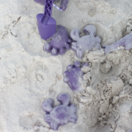 SCRUNCH Silikonowe Foremki do piasku 4 szt. - PURPUROWY - obrazek 3