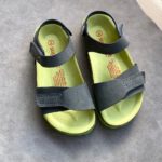 SUPERFIT sandały dziecięce typu FUSBET szaro zielone