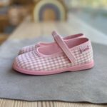 CIENTA baleriny na rzep VELCRO LISO w kolorze ROSA VICHY