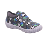 SUPERFIT oddychające kapcie chłopięce do przedszkola BILL Piłka na szarym - obrazek 3