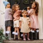 MAMA'S FEET podkolanówki dziecięce ANIOŁKI szare - obrazek 2