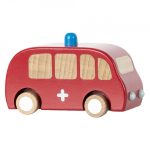 MAILEG samochód drewniany WÓŻ STRAŻACKI wooden firetruck