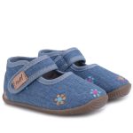 EMEL elastyczne kapcie do przedszkola i żłobka EK 4000-15 JEANSOWE