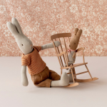 MAILEG różowy króliczek 11 cm RABBIT ROSE BLUE CHECK - obrazek 2