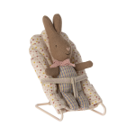 MAILEG różowy króliczek 11 cm RABBIT ROSE BLUE CHECK - obrazek 3