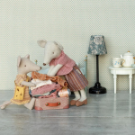 MAILEG ubranko dla myszki Big Sister DRESS & BAG in SUITCASE