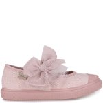 EMEL trampki kapcie z bawełny organicznej E4120 z kokardą - obrazek 2