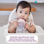 B.BOX bidon niekapek ze słomką kolor różowy 240 ml - obrazek 7
