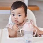 B.BOX bidon niekapek ze słomką kolor różowy 240 ml - obrazek 2