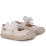 EMEL trampki kapcie z bawełny organicznej E4120-1 z kokardą