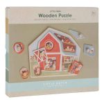 LITTLE DUTCH Drewniane puzzle Little Farm FSC LD7158 - obrazek 3