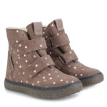 EMEL śniegowce dziecięce MONTANA szare z gwiazdkami MEMBRANA TE-POR EV 2745-9