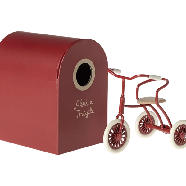Rower Maileg dla myszek Big Brother i Big Sister Red z garażem – Chwali Piętka
