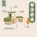 TRIXIE BABY drewniany Traktor z Przyczepą - obrazek 5