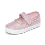 CIENTA błyszczące baleriny na rzep MARY JANE rosa