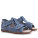 EMEL sandały dziecięce z bawełny organicznej EK 5220 niebieskie