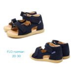 MRUGAŁA sandały dziecięce FLO blu welur - obrazek 3