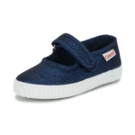 CIENTA błyszczące baleriny na rzep MARY JANE marino