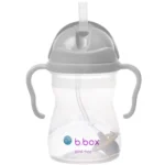 B.BOX Bidon ze słomką 240 ml kolor szary - obrazek 2