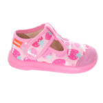 kapcie dziecięce milami różowe z anatomiczną wkładką i antypoślizgową podeszwą