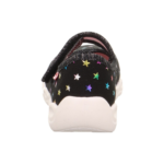 Kapcie dziewczęce Superfit Bubble czarne – oddychające, na rzep, do przedszkola - obrazek 3