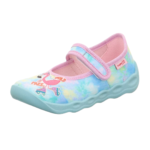 kapcie dziewczęce superfit bubble kolorowe, oddychające, na rzep, do przedszkola