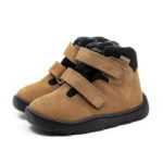 Trzewiki dziecięce wodoodporne MRUGAŁA Madi BAREFOOT Karmel lekko ocieplane