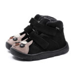 Trzewiki dziecięce wodoodporne MRUGAŁA Neko BAREFOOT Alpaca Black lekko ocieplane