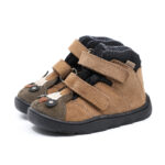 Trzewiki dziecięce wodoodporne MRUGAŁA Neko BAREFOOT Alpaca Karmel lekko ocieplane