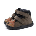 Trzewiki dziecięce wodoodporne MRUGAŁA Neko BAREFOOT Fox Grey lekko ocieplane