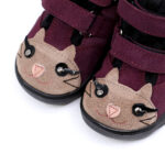Trzewiki dziecięce wodoodporne MRUGAŁA Neko BAREFOOT Kitty Plum lekko ocieplane - obrazek 2