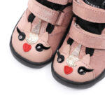 Trzewiki dziecięce wodoodporne MRUGAŁA Neko BAREFOOT Pony Rosa połysk lekko ocieplane - obrazek 2