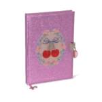 Brokatowy Pamiętnik z Wiśniami Konges Slojd – My Little Diary Cherry