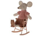 MAILEG Fotel bujany 12cm - ROCKING CHAIR DARK POWDER MINI - obrazek 2