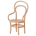 MAILEG Metalowe krzesło dla myszek 8,5 cm - Vintage Dark Powder