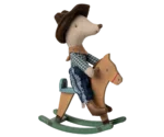 MAILEG Myszka kowboj z konikiem na biegunach Cowboy Mouse