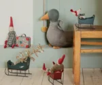 MAILEG sanie dla myszki - Sleigh Mouse Green - obrazek 3