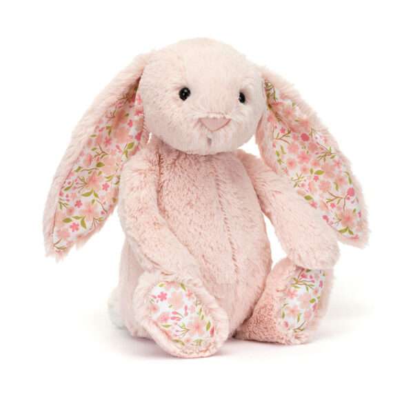 Pluszowy Króliczek JellyCat z Kwiecistymi Uszami Pudrowy Róż CHERRY 31 cm